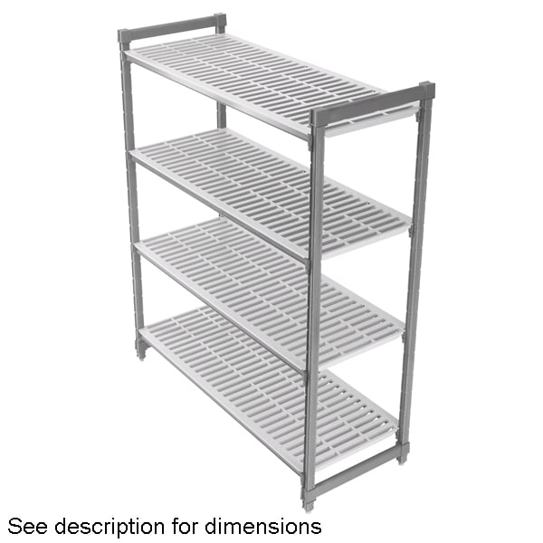 Cambro CPU186072V4480 Camshelving 18 x 60 x 72 4-Shelf Vented Kit