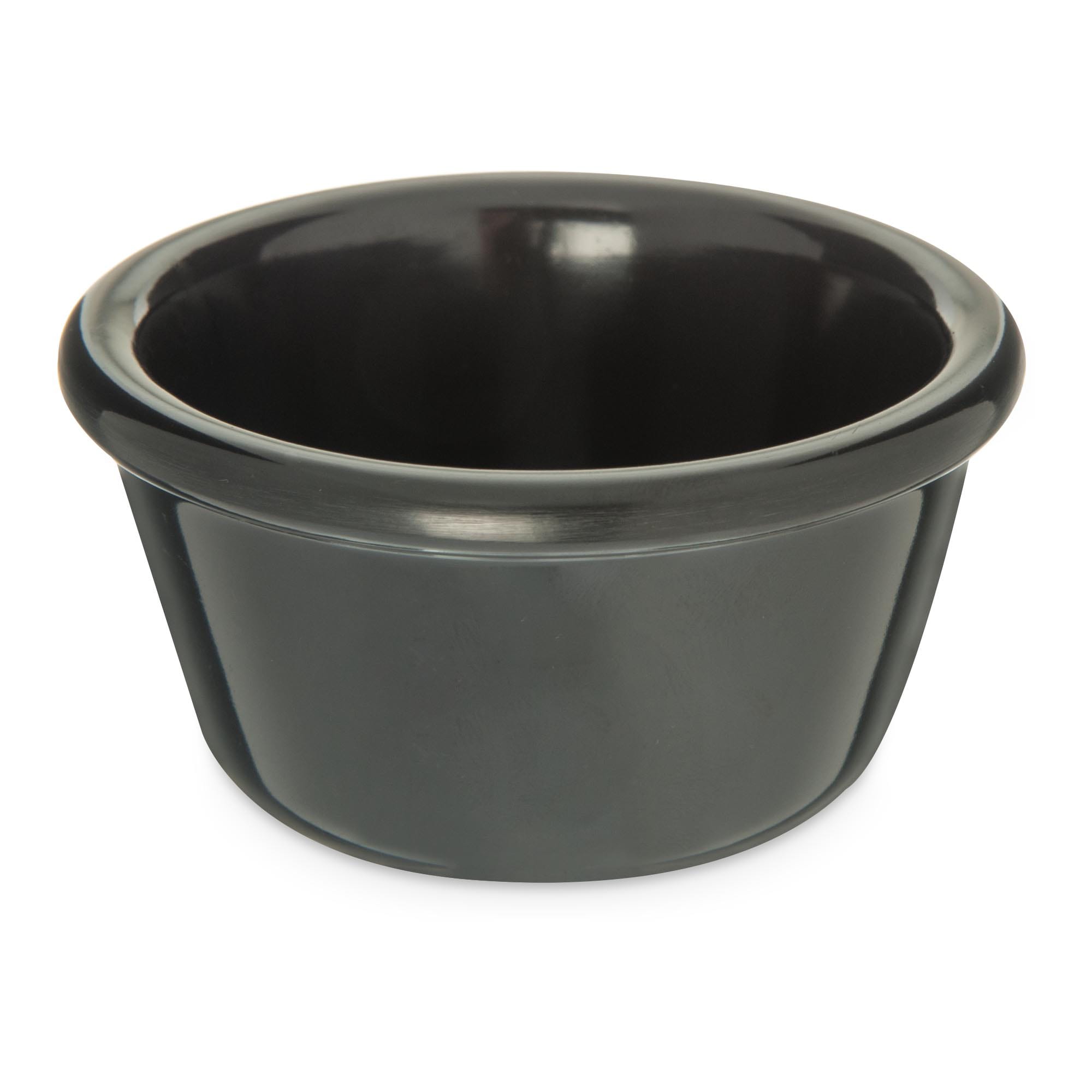 Carlisle S28503 4 Oz. Black Smooth Melamine Ramekin - Dozen