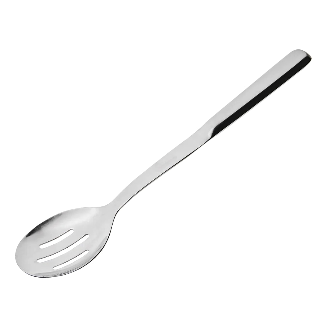 Browne Foodservice Stainless Steel Slotted Serving Spoon