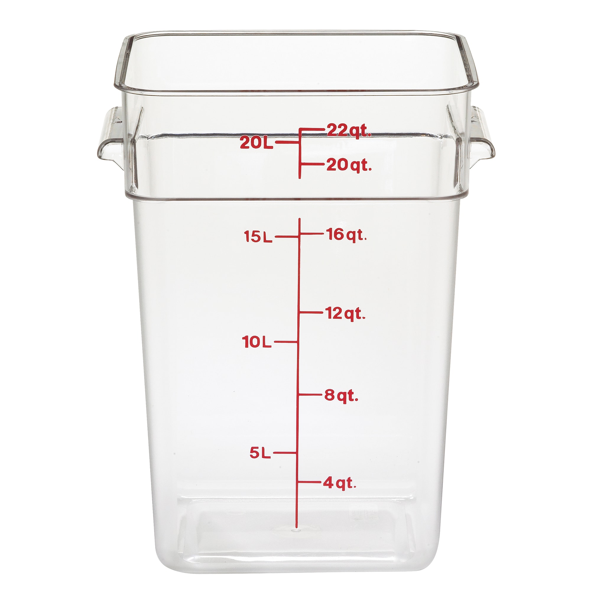 Cambro 22SFSCW135 Clear Camwear® CamSquare® 22 Qt. Container