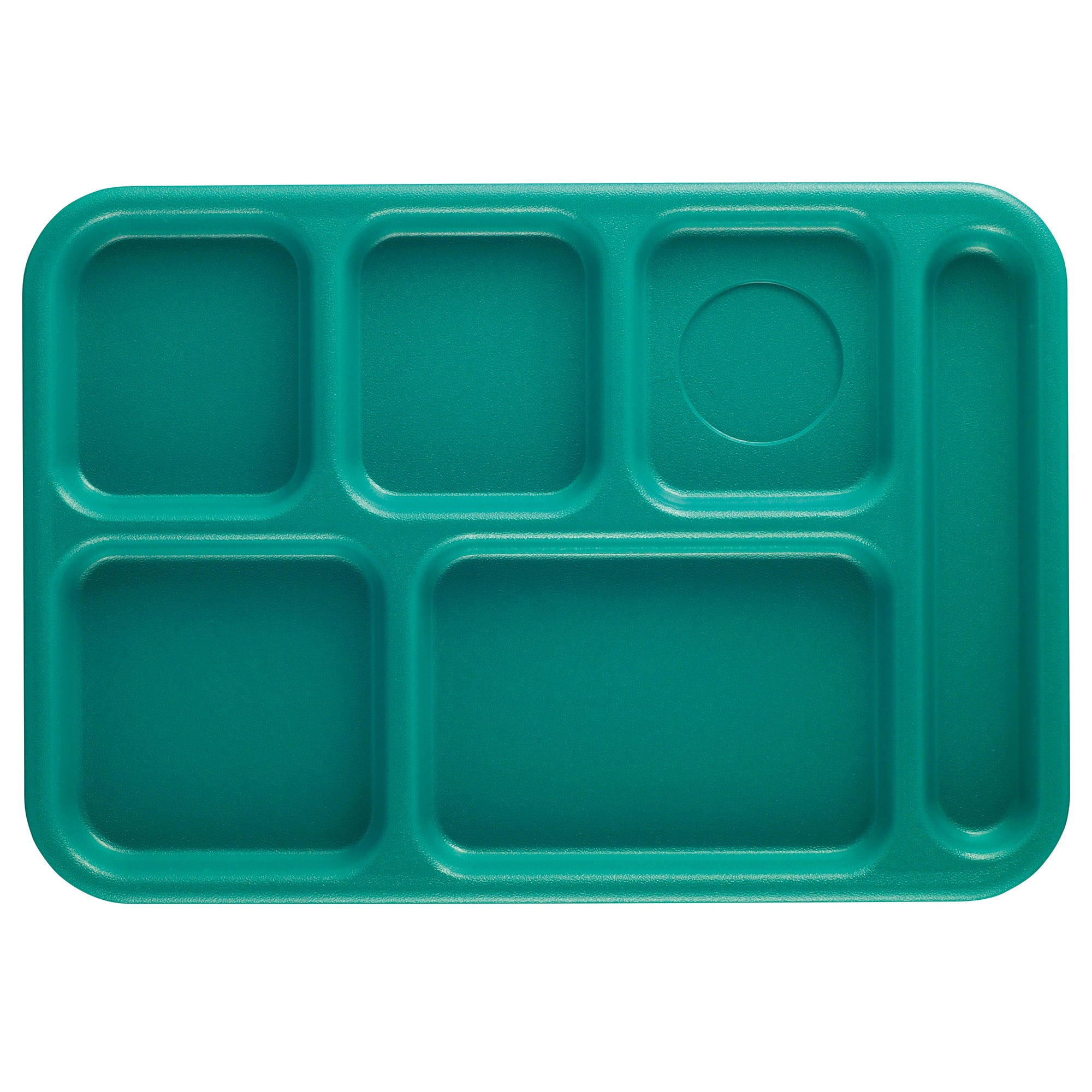 Cambro® BCT1014414 Teal Budget 6-Compartment School Tray - Dozen