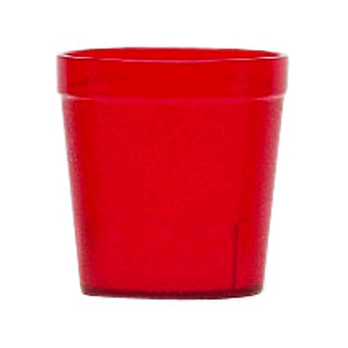 Cambro 900P2156 Colorware Short Ruby Red 9.7 Oz Plastic - Dozen
