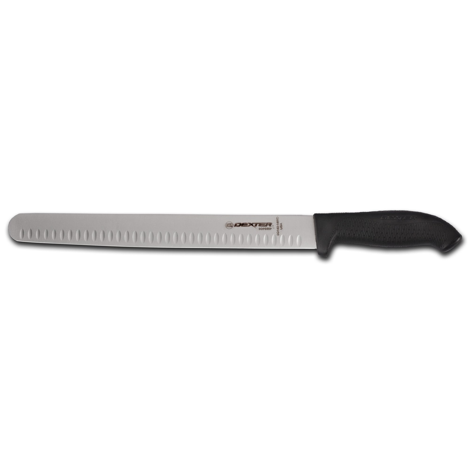 Dexter Russell SG140-14WGEB-PCP SofGrip Black 14-In Duo-Edge Slicer