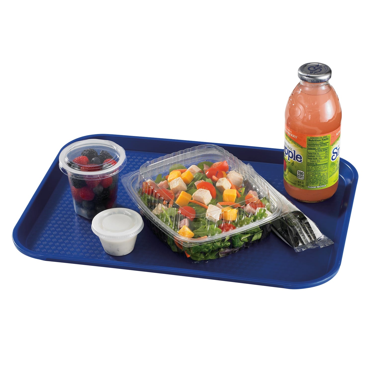 Cambro® 1216FF186 Navy Blue 12 x 16 Fast Food Tray - Dozen