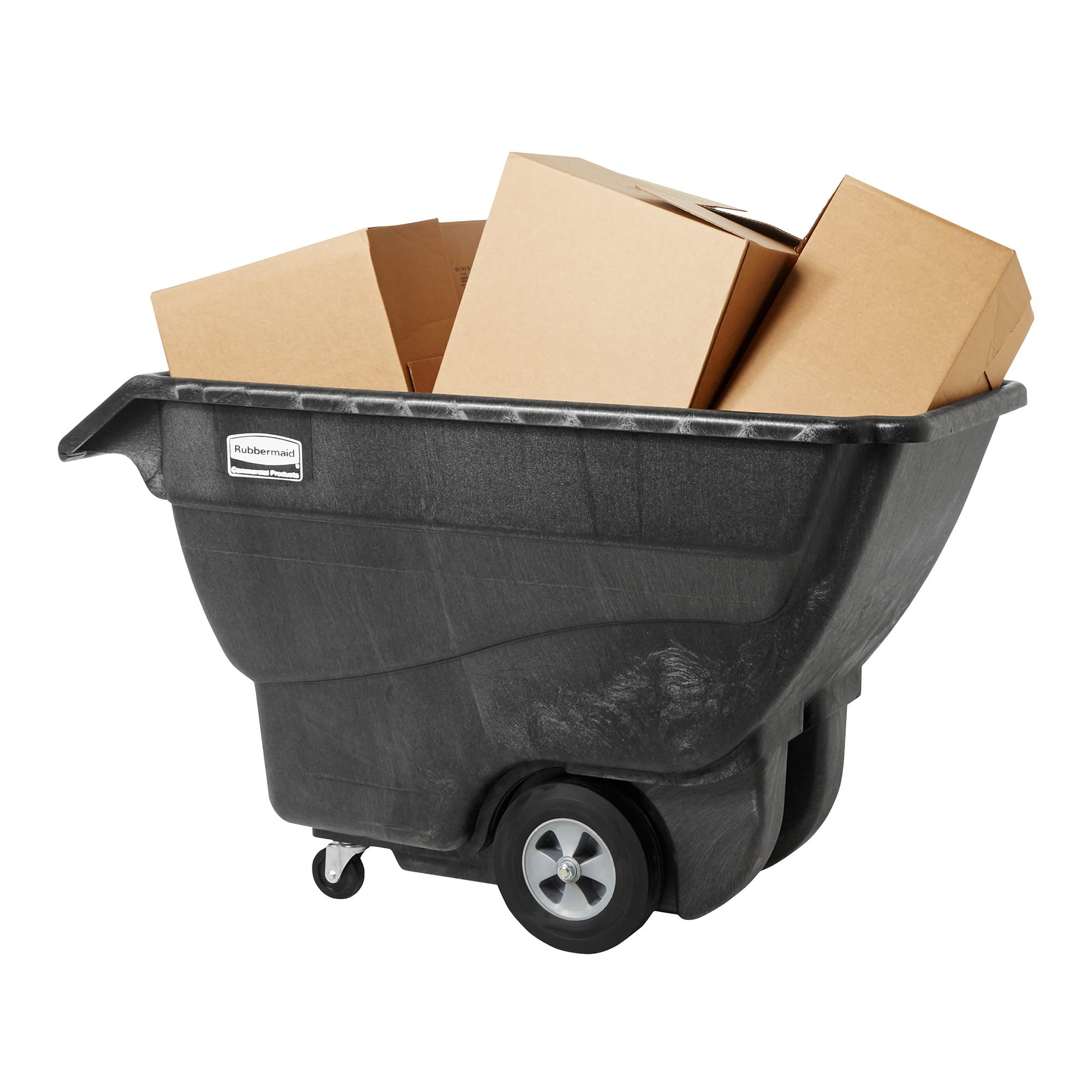 Rubbermaid FG101300BLA Black Structural Foam 3/4 Cu. Yard Tilt Truck