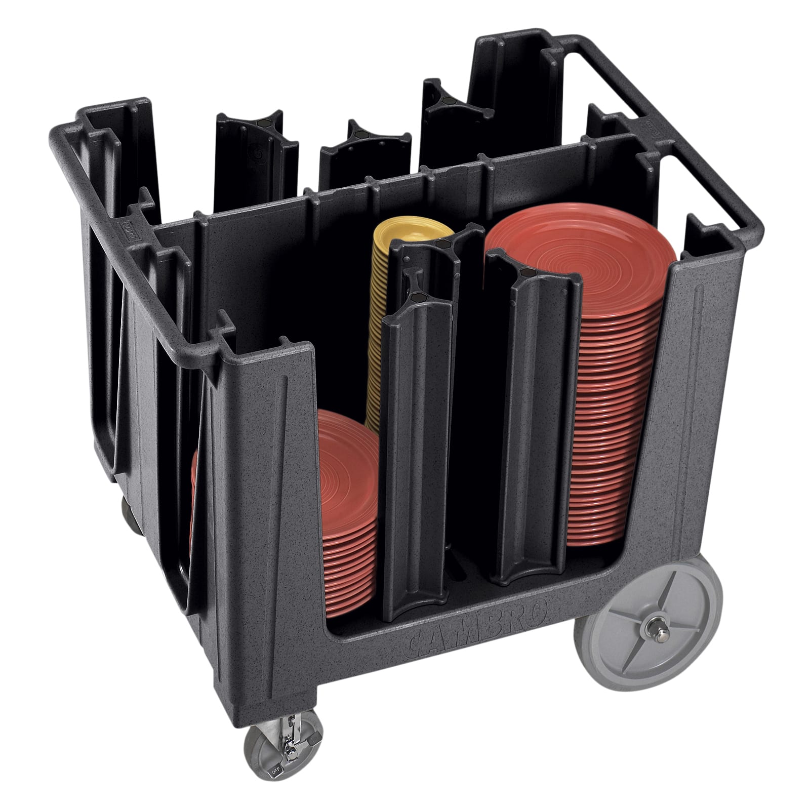 Cambro® ADCS110 Black Adjustable 4 or 6-Column Dish Caddy