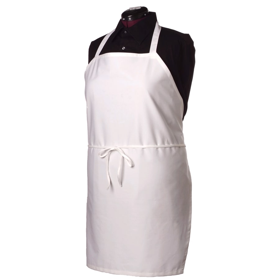 Ritz® BIAWH White Bib Apron Without Pockets