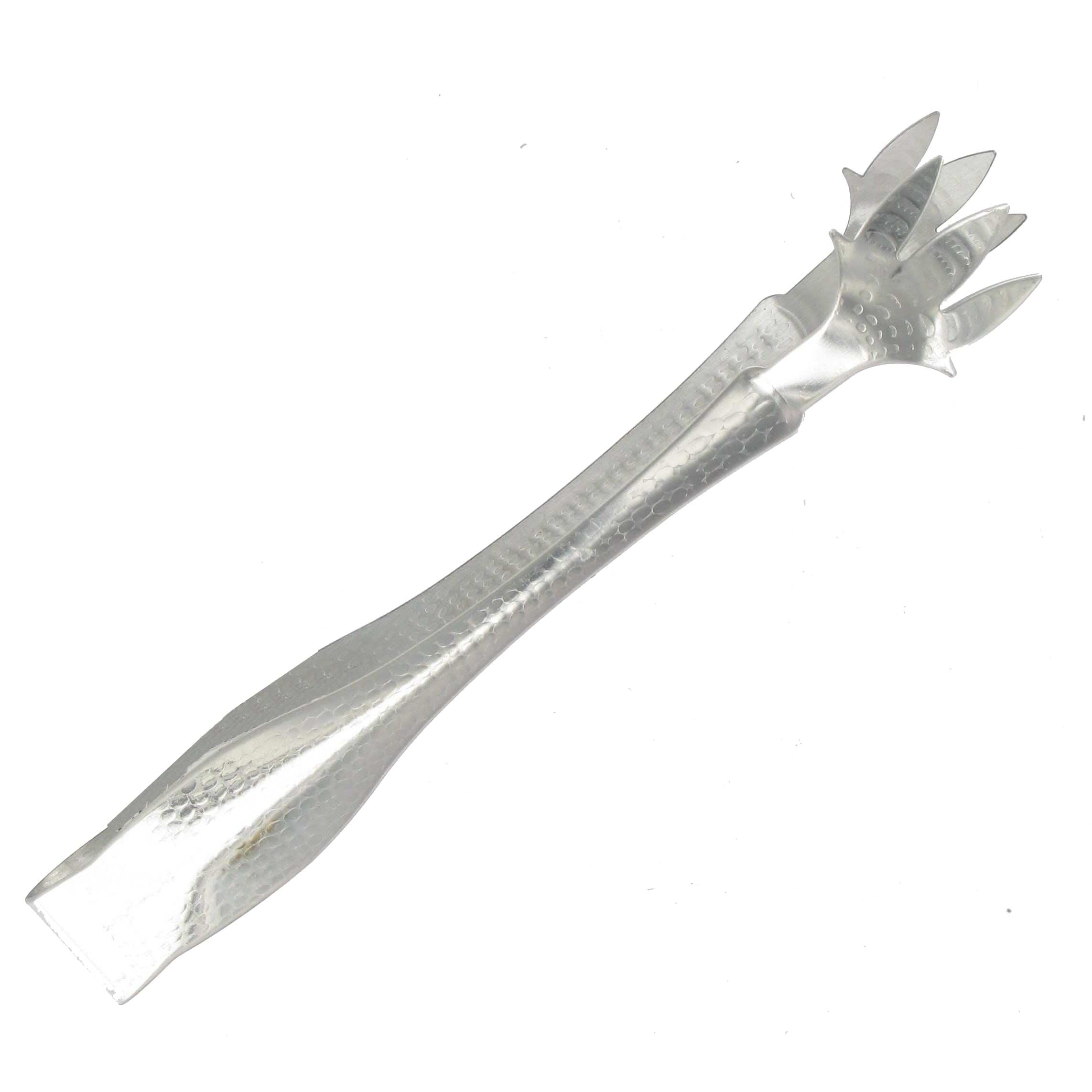 American Metalcraft IT700 Hammered Finish S/S 6-1/2 Inch Ice Tongs