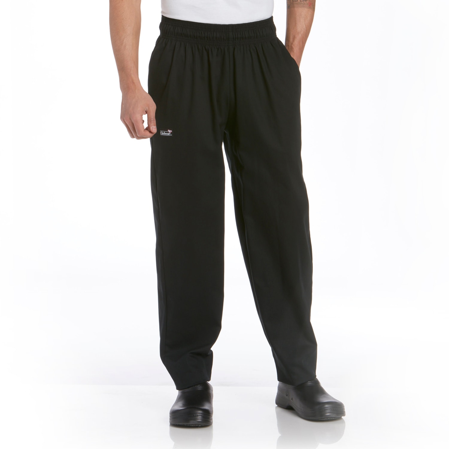 Chefwear 3000-30 LG Black Baggy Chef Pants