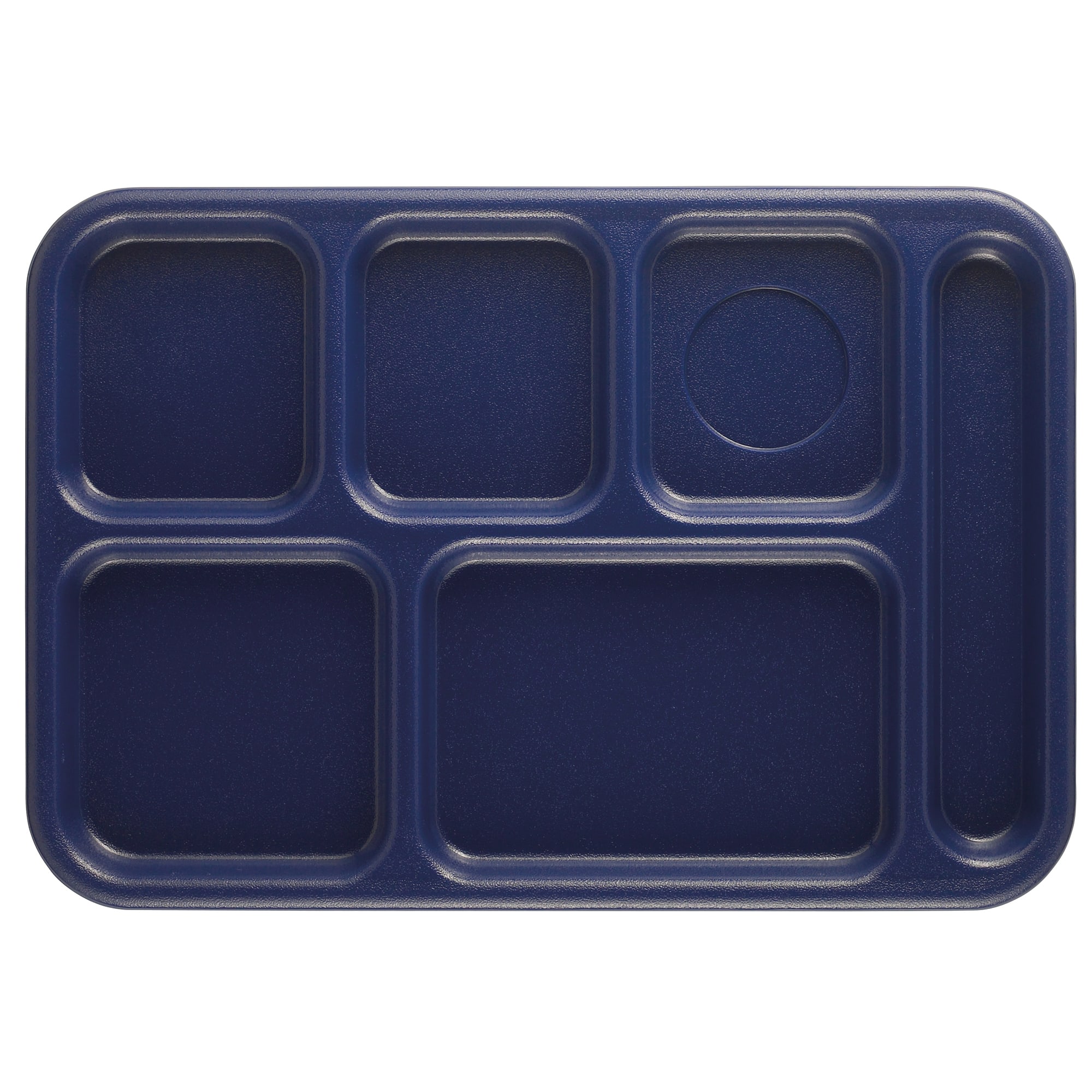 Cambro 10146CW186 Penny-Saver Navy Blue 6-Compartment Serving Tray