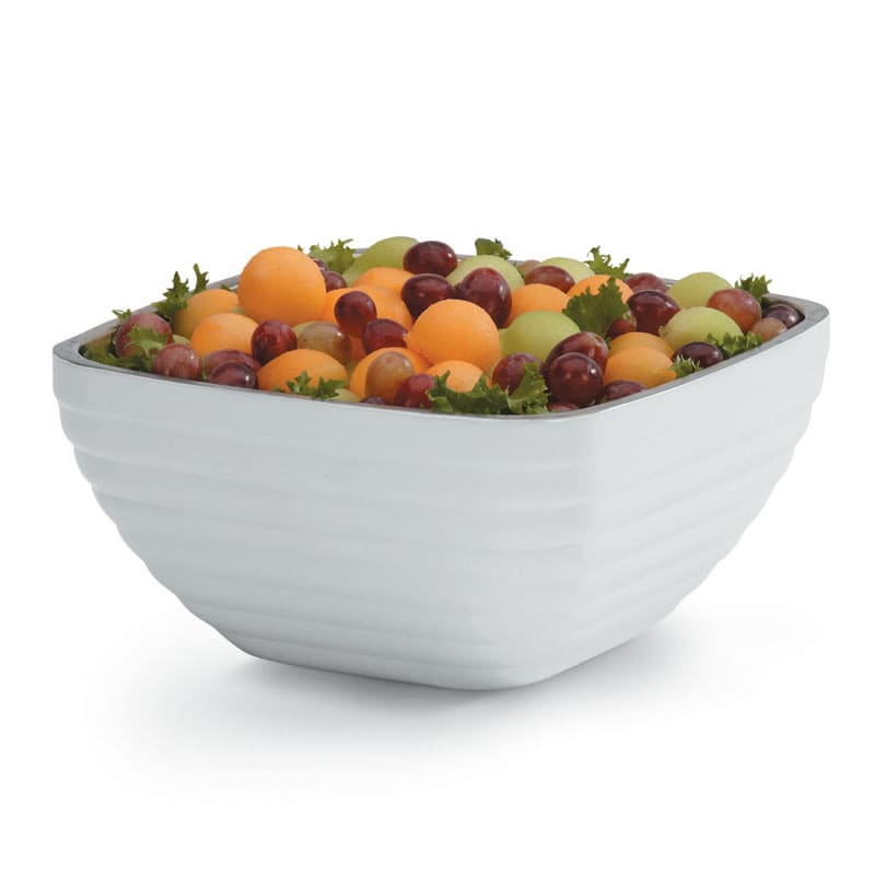 Vollrath Pearl White Stainless Steel Square Beehive Bowl