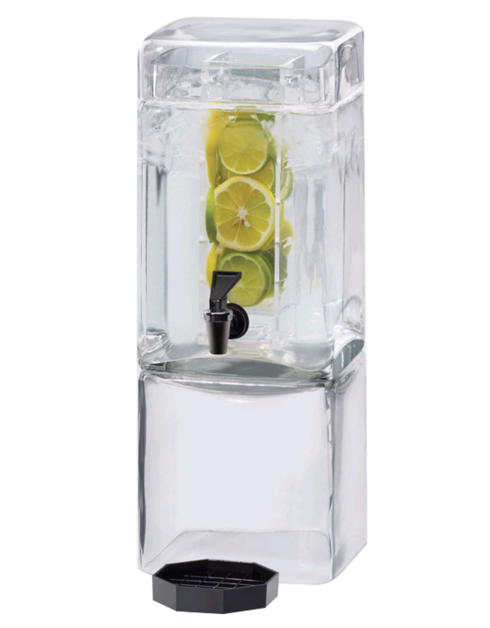 Cal-Mil 1112-3A Square Acrylic 3 Gallon Beverage Dispenser