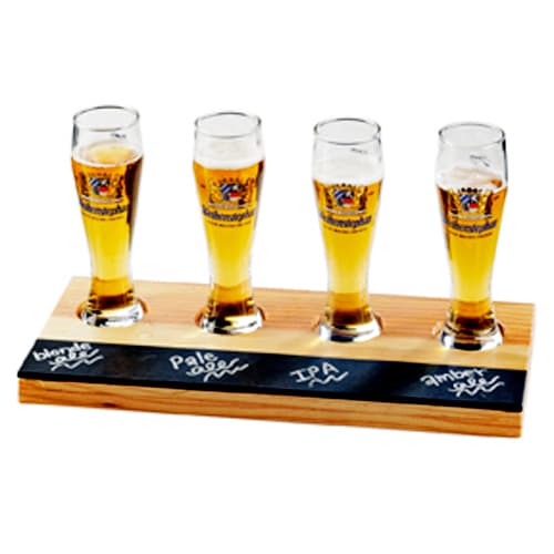 Cal-Mil 2063 Natural Wood Write-On Beer Sampler Tray