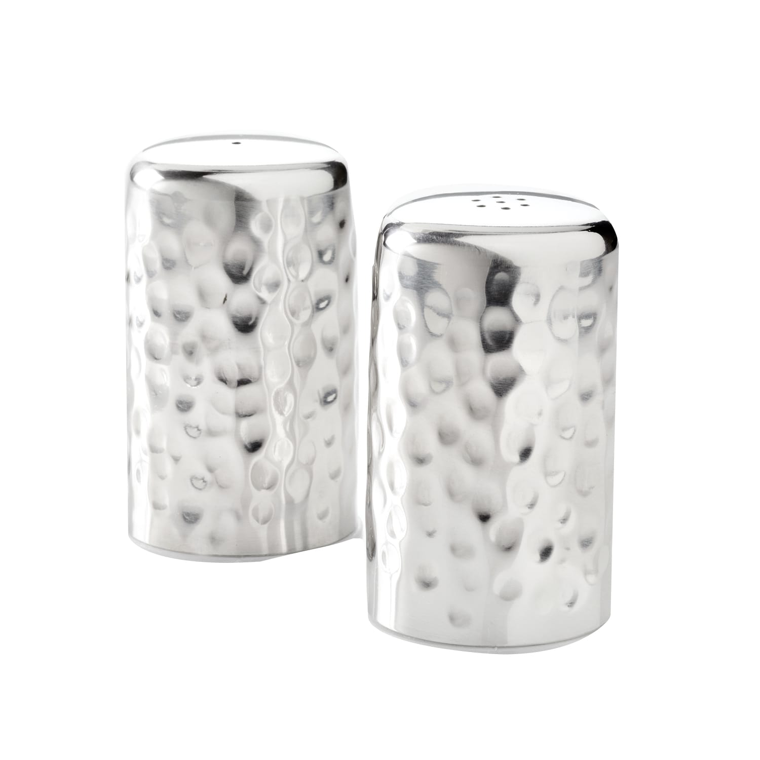 American Metalcraft HMSP2 Hammered S/S Salt and Pepper Shaker Set