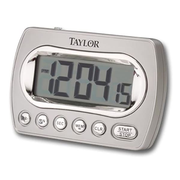 5847-21 Digital Chrome Timer w/ Memory And Clock