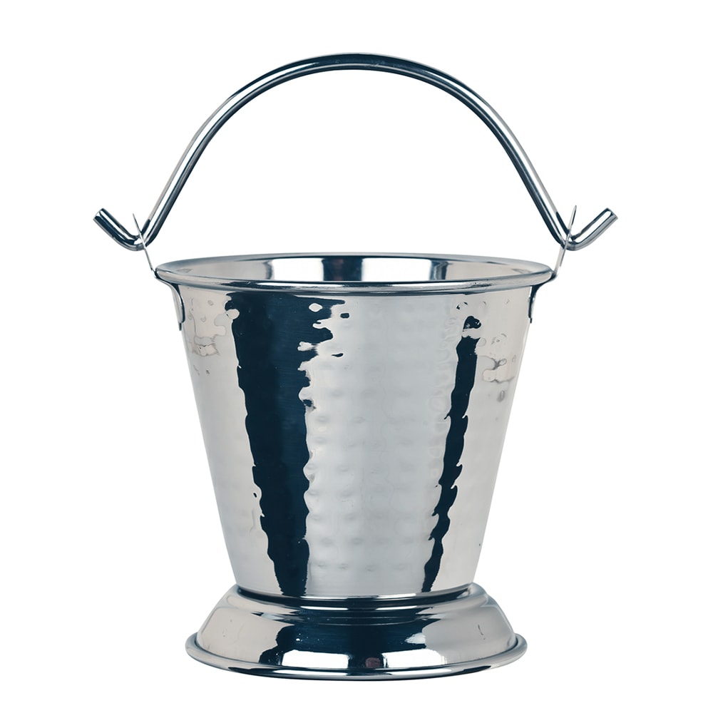 World Tableware PWH-15 S/S 15 Ounce Hammered Pail - Dozen