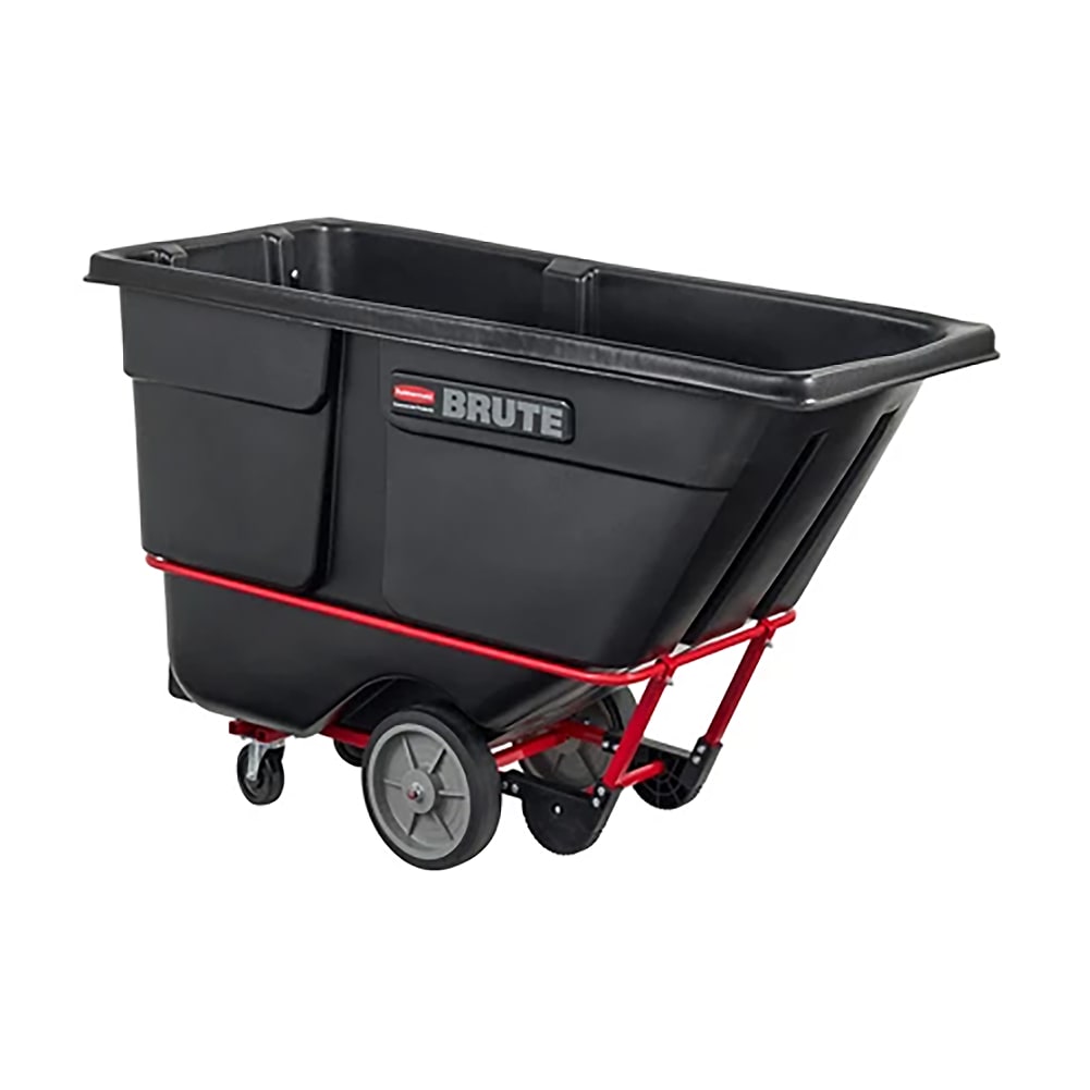 Rubbermaid® FG131600BLA Black Heavy Duty 1 Cu. Yard Tilt Truck
