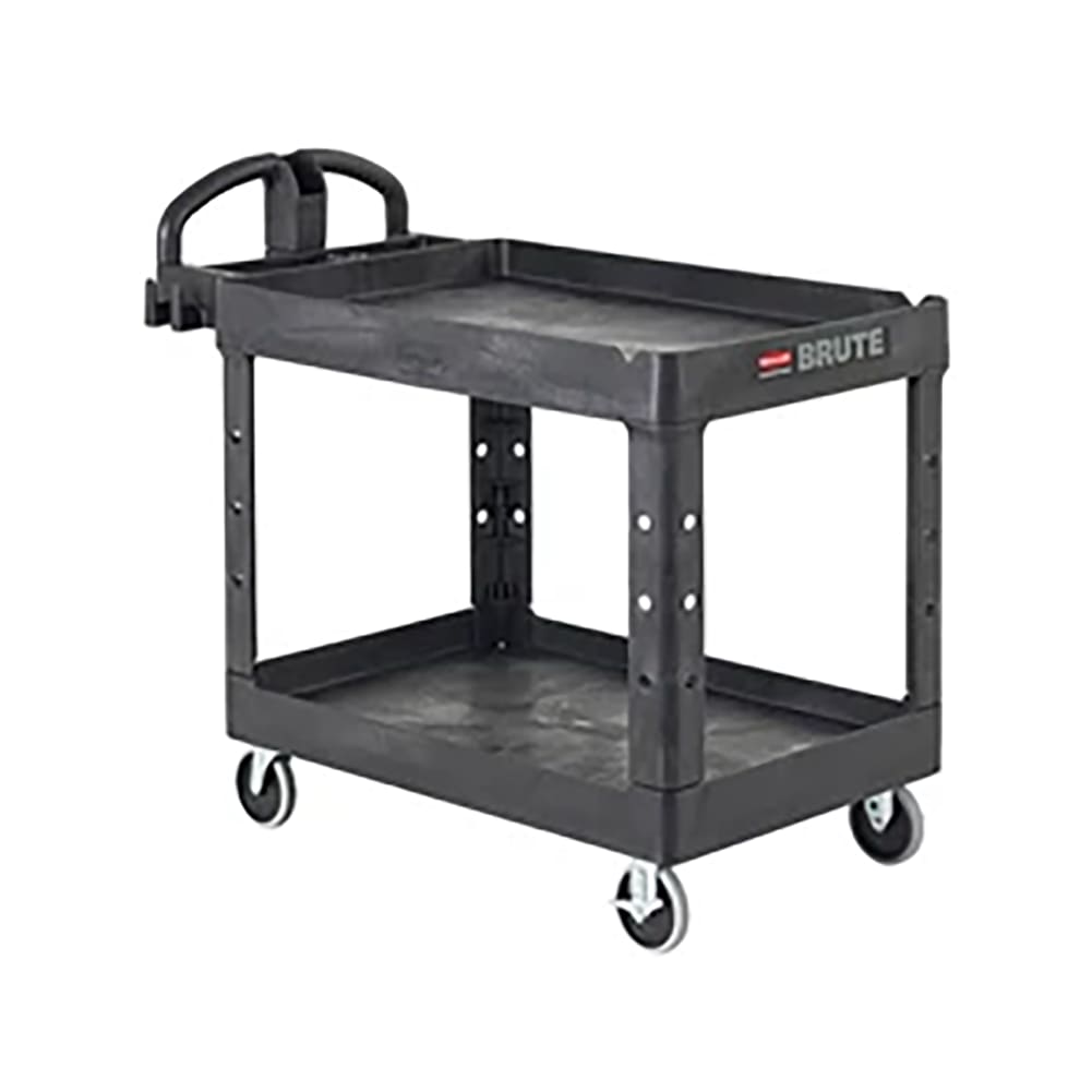 Rubbermaid® FG450088BLA Black 2-Shelf 39 x 18 Utility Cart