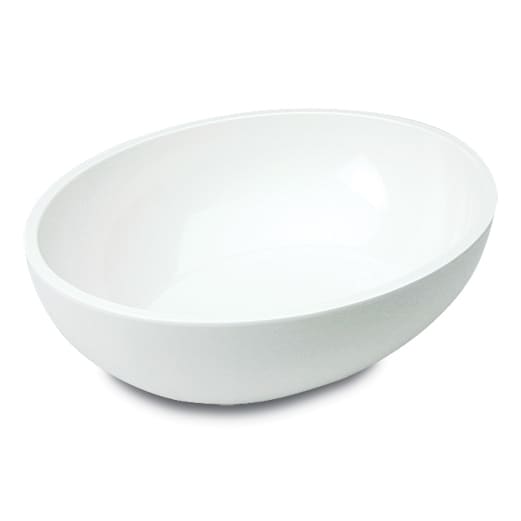 Delfin BOV-1210ME-020 2.75 Qt. White Oval Metro Bowl