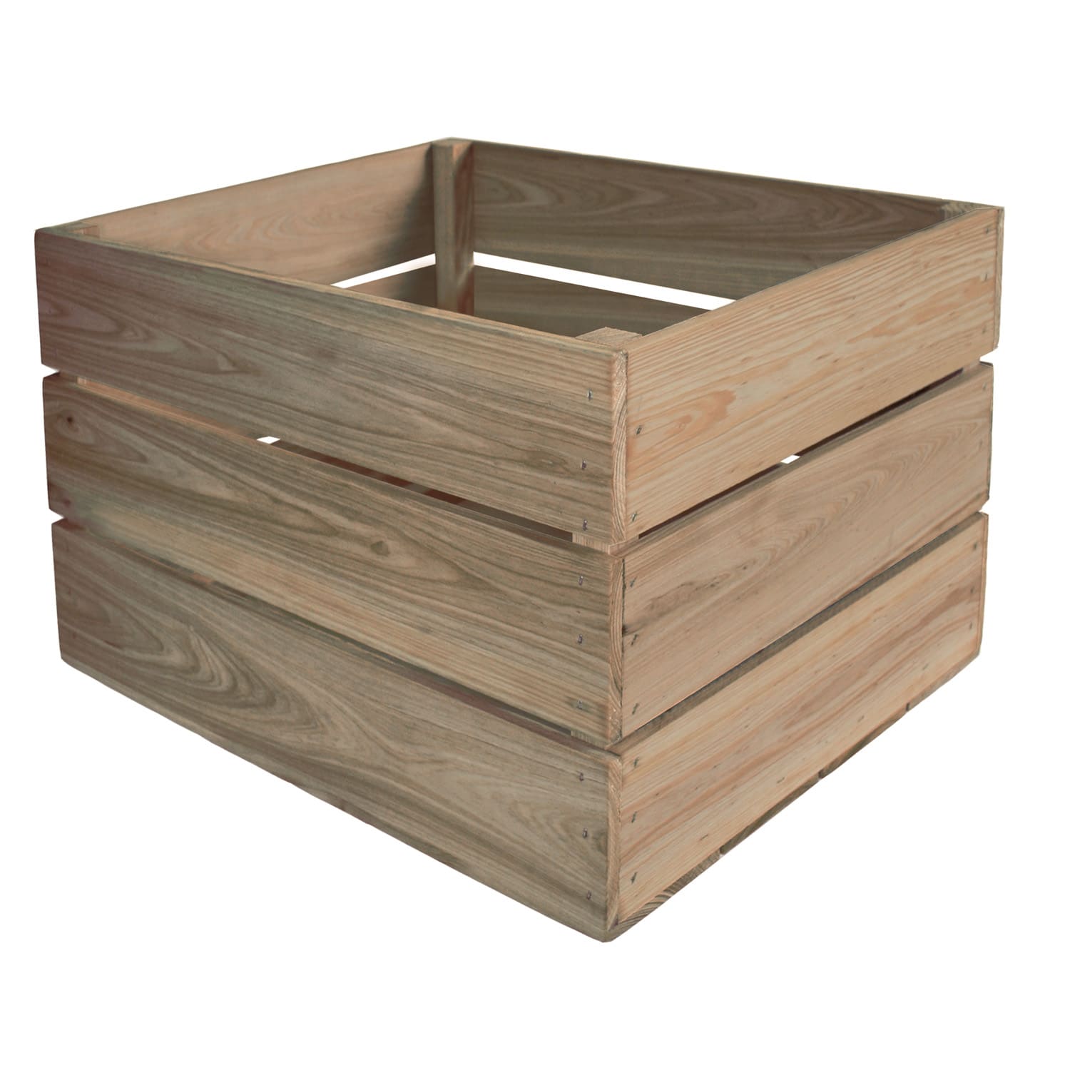 Crate Farm OC-1814-BW Bushel Barnwood Stain Orchard Crate | Wasserstrom