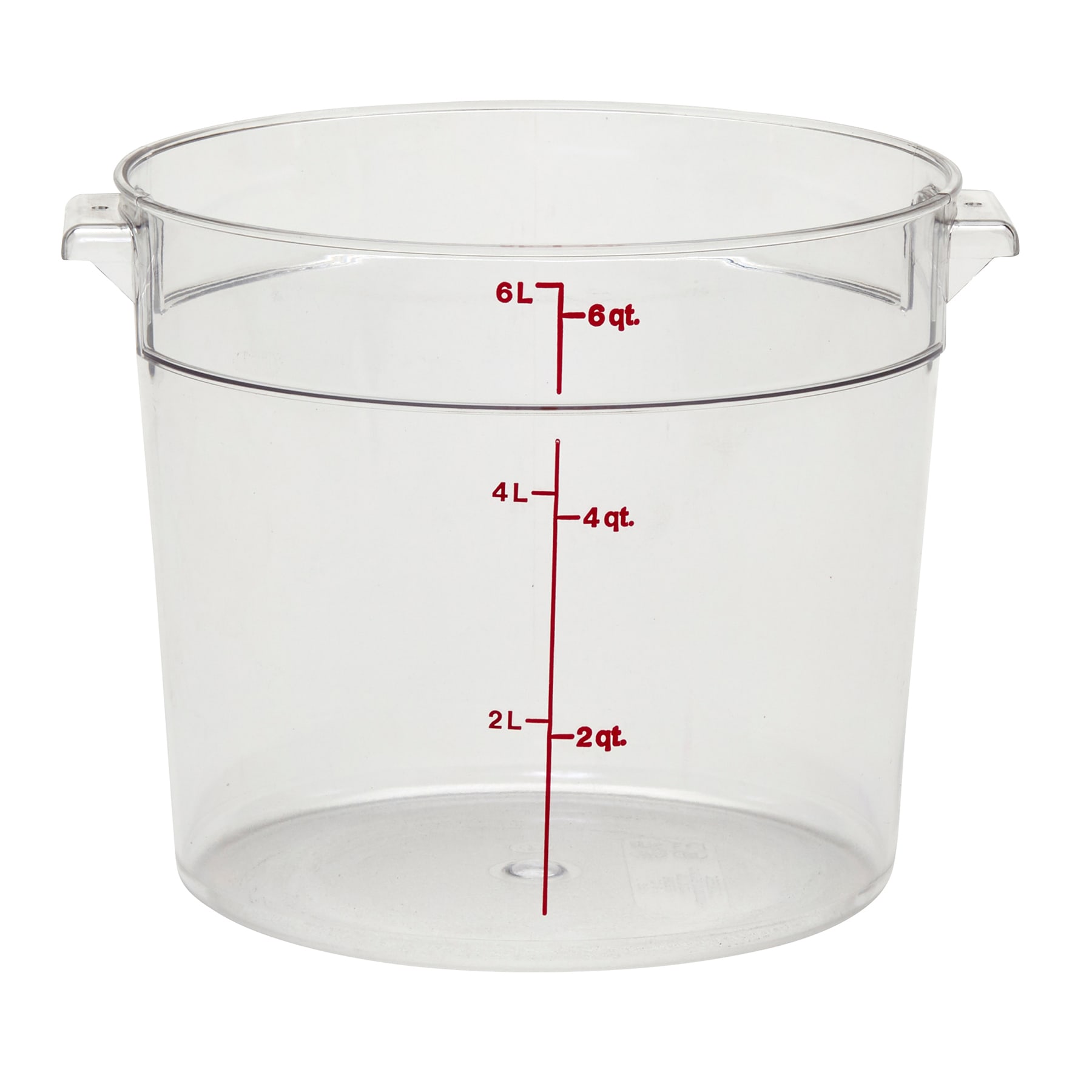 Cambro Camwear® 2 qt Round Clear Plastic Food Storage