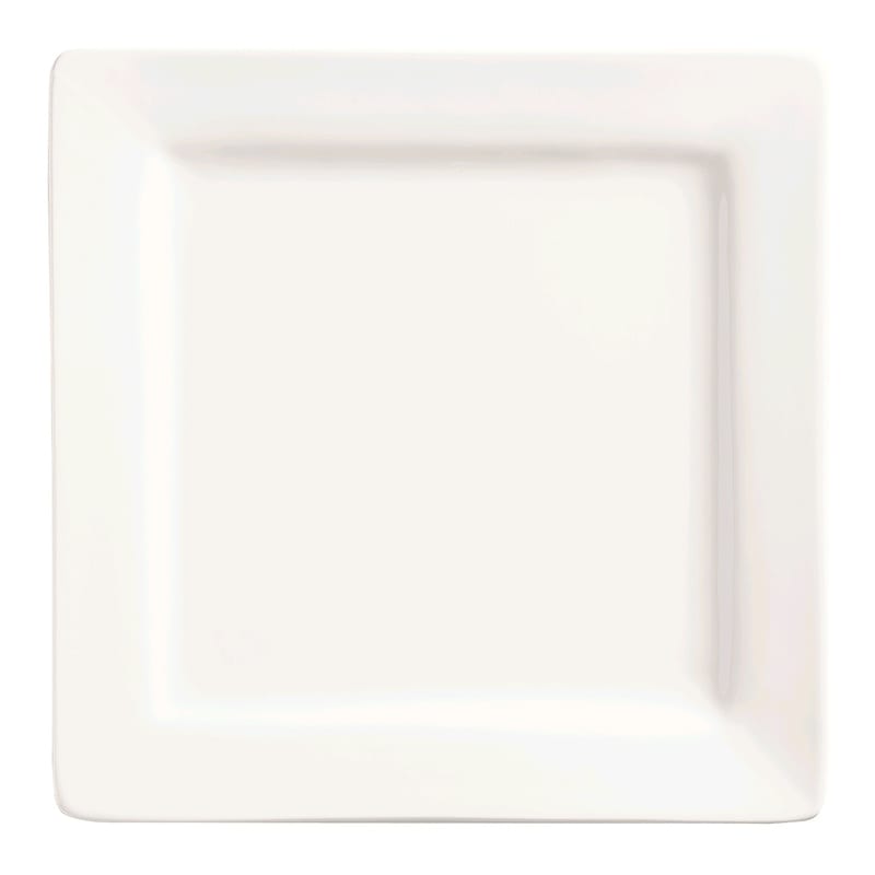 World® Tableware SL40 Slate White 12" Square Plate 6 / CS Wasserstrom