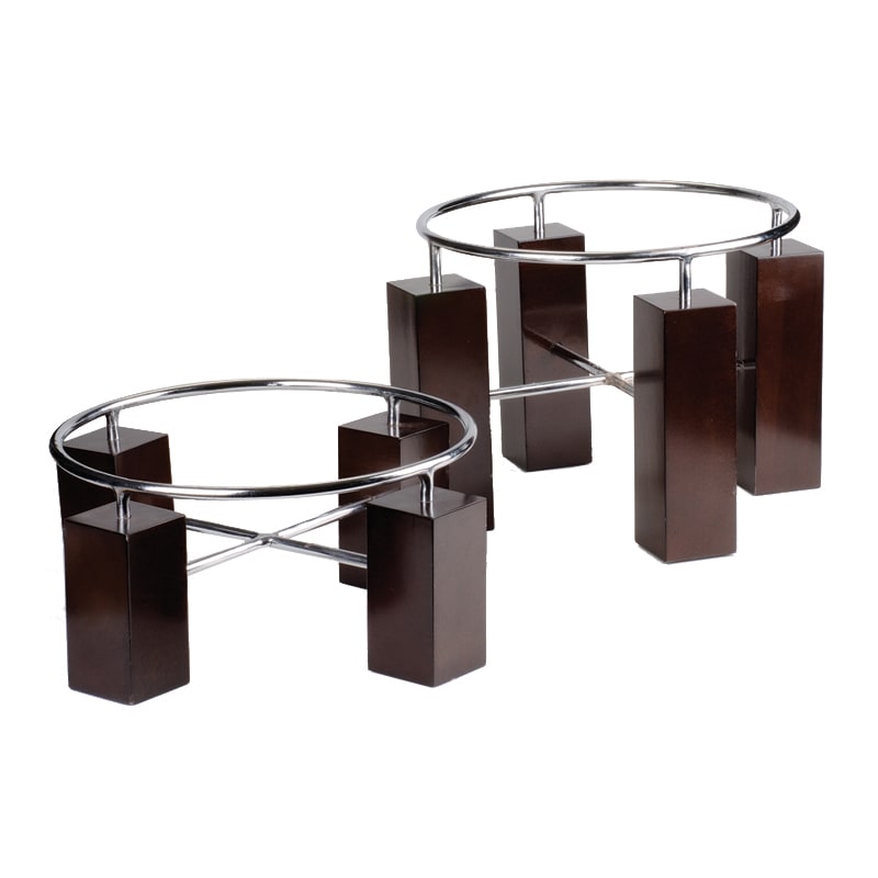 Buffet Euro WS2000 Two Piece Round Wood And Steel Riser Set | Wasserstrom
