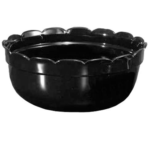 Novelty Crystal Corp 1031SAN BL 9" Black Acrylic Scalloped Bowl