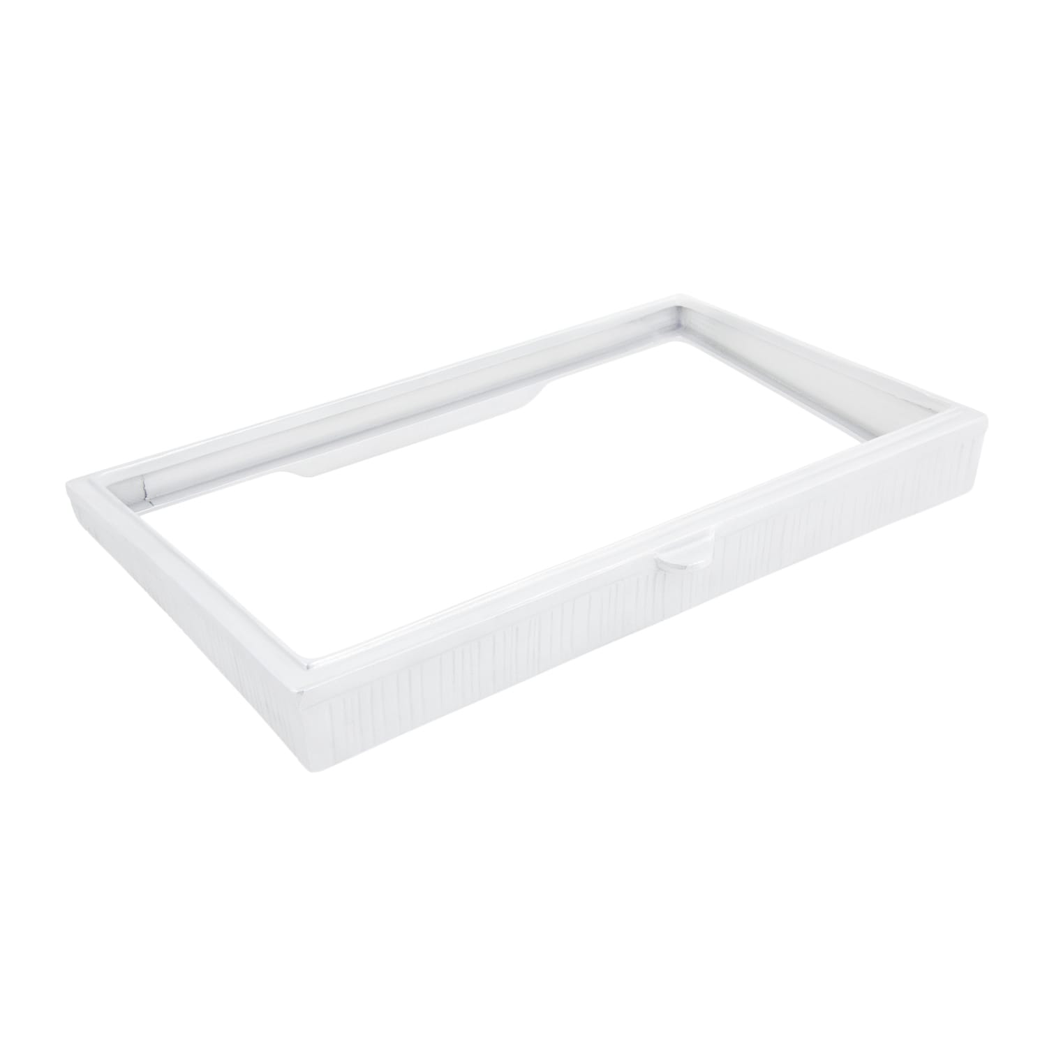Bon Chef White Sandstone Full Size Side Angle Riser | Wasserstrom