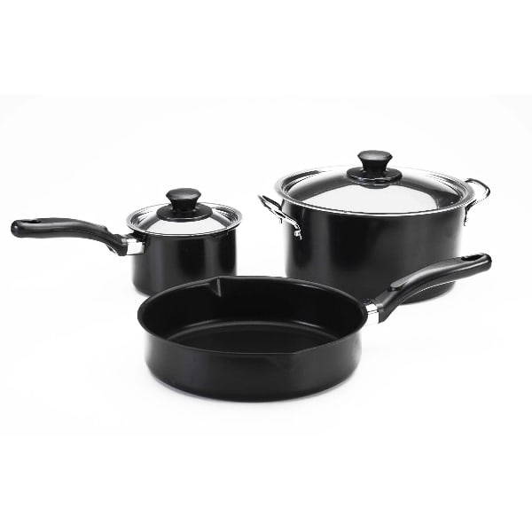 Mainstays 7-Piece Nonstick Cookware Set, Black by Mainstays