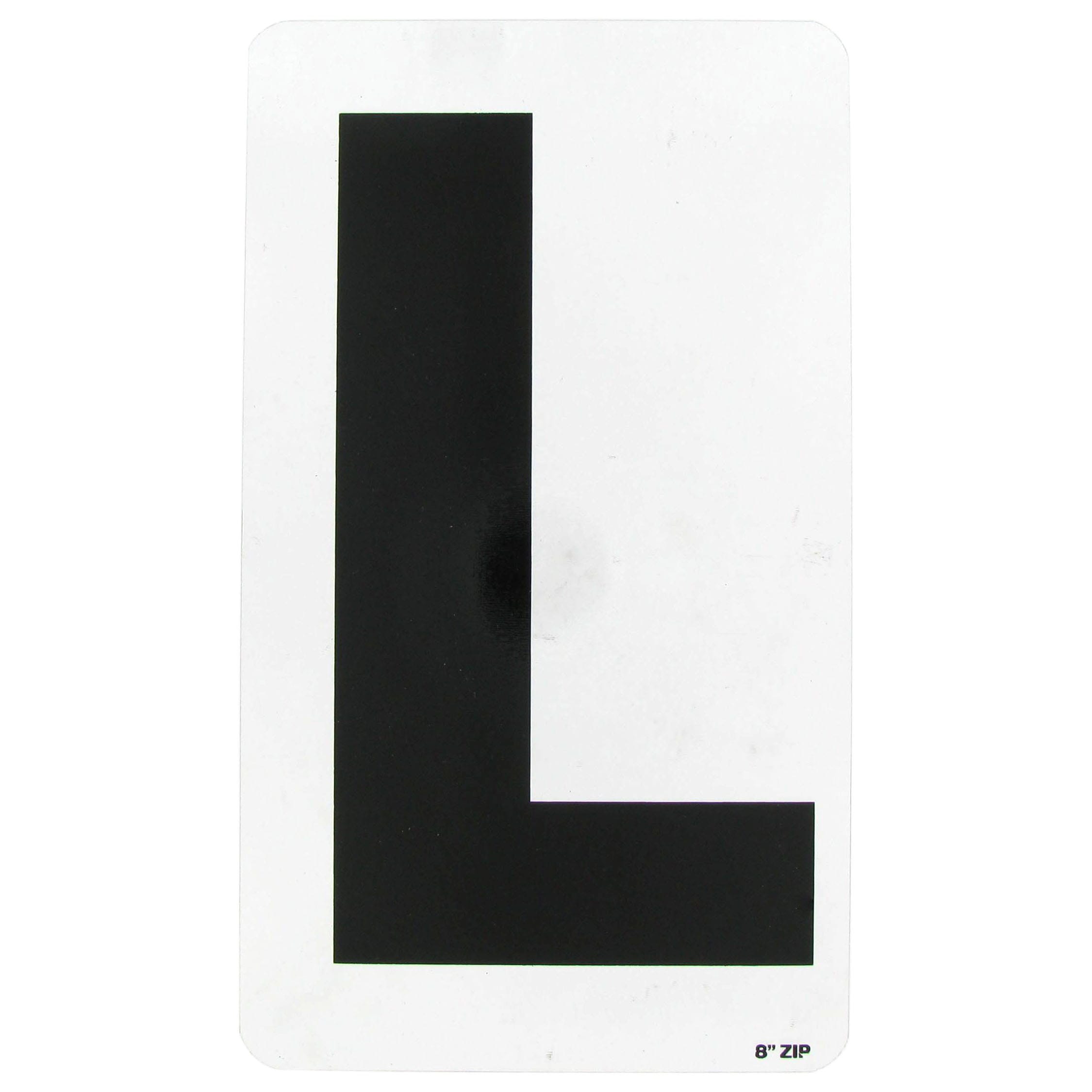 Wagner ZipChange Inc. Solid Black 8" Letter L Readerboard Wasserstrom