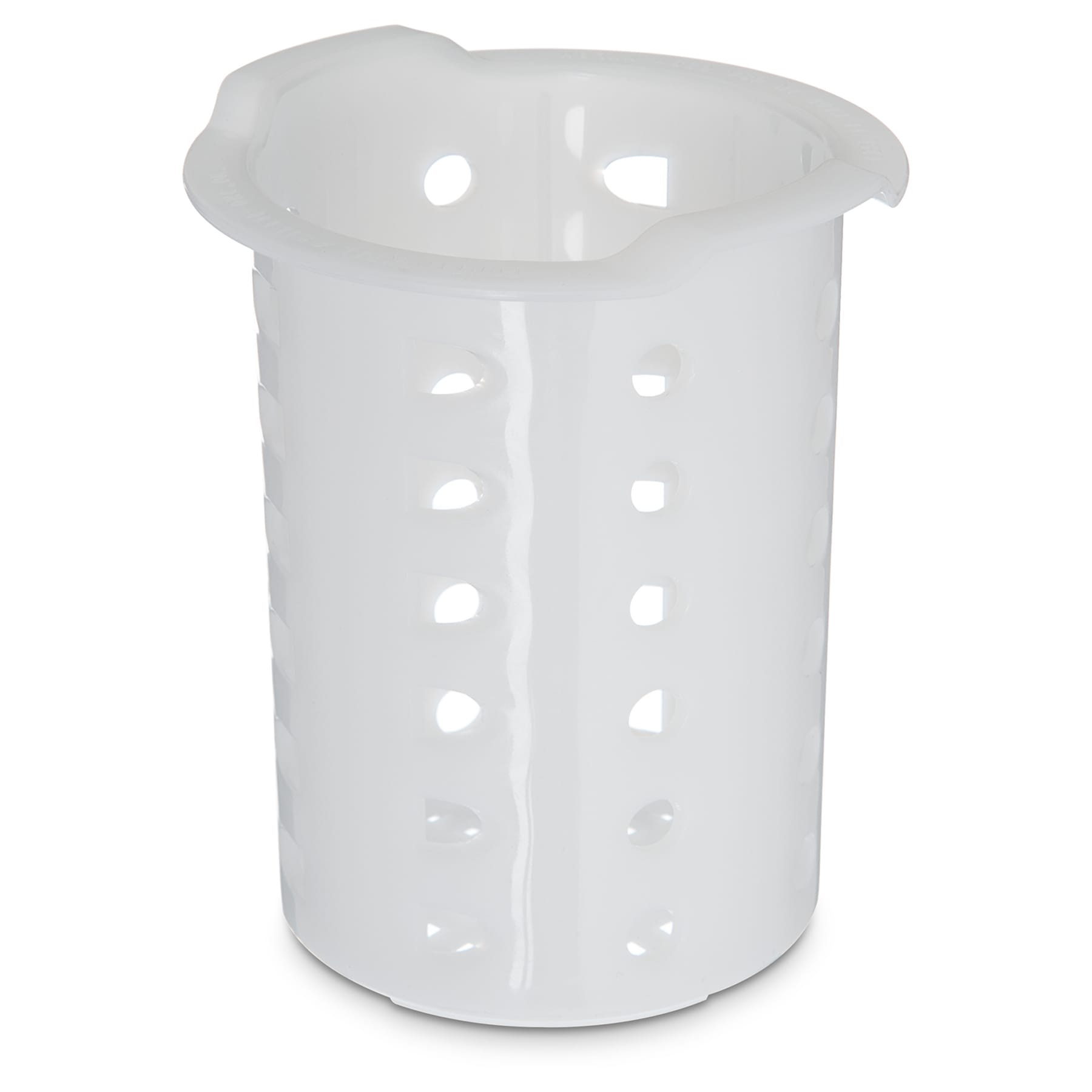 Carlisle C35P02 PermaSil White Poly Silverware Cylinder Wasserstrom