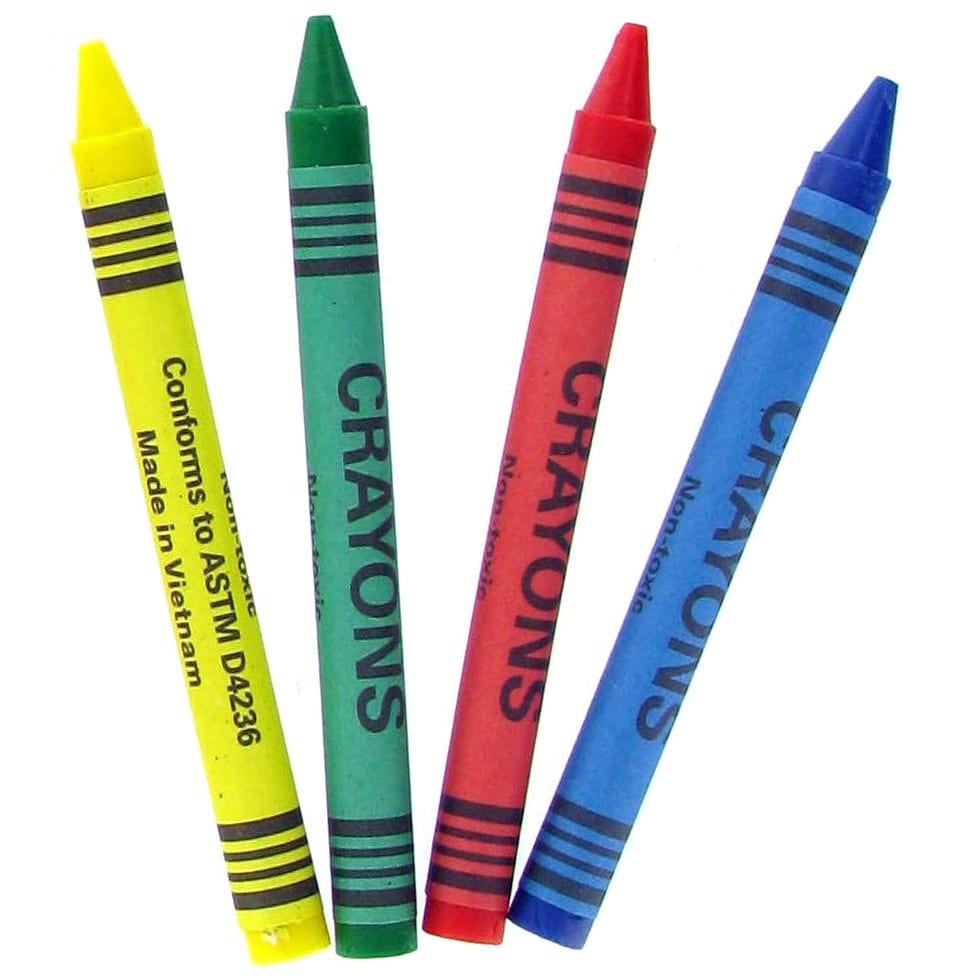 Fun Express® Box of 4 Assorted Colors Crayons | Wasserstrom