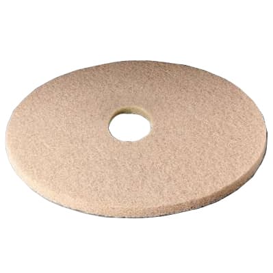 Renown 20-Inch Tan Burnishing Pads - Box Of 5 For High-Speed Floor Finishing