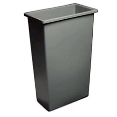 Continental 8323-GY Wall Hugger Gray Rectangular 23 Gal Receptacle ...