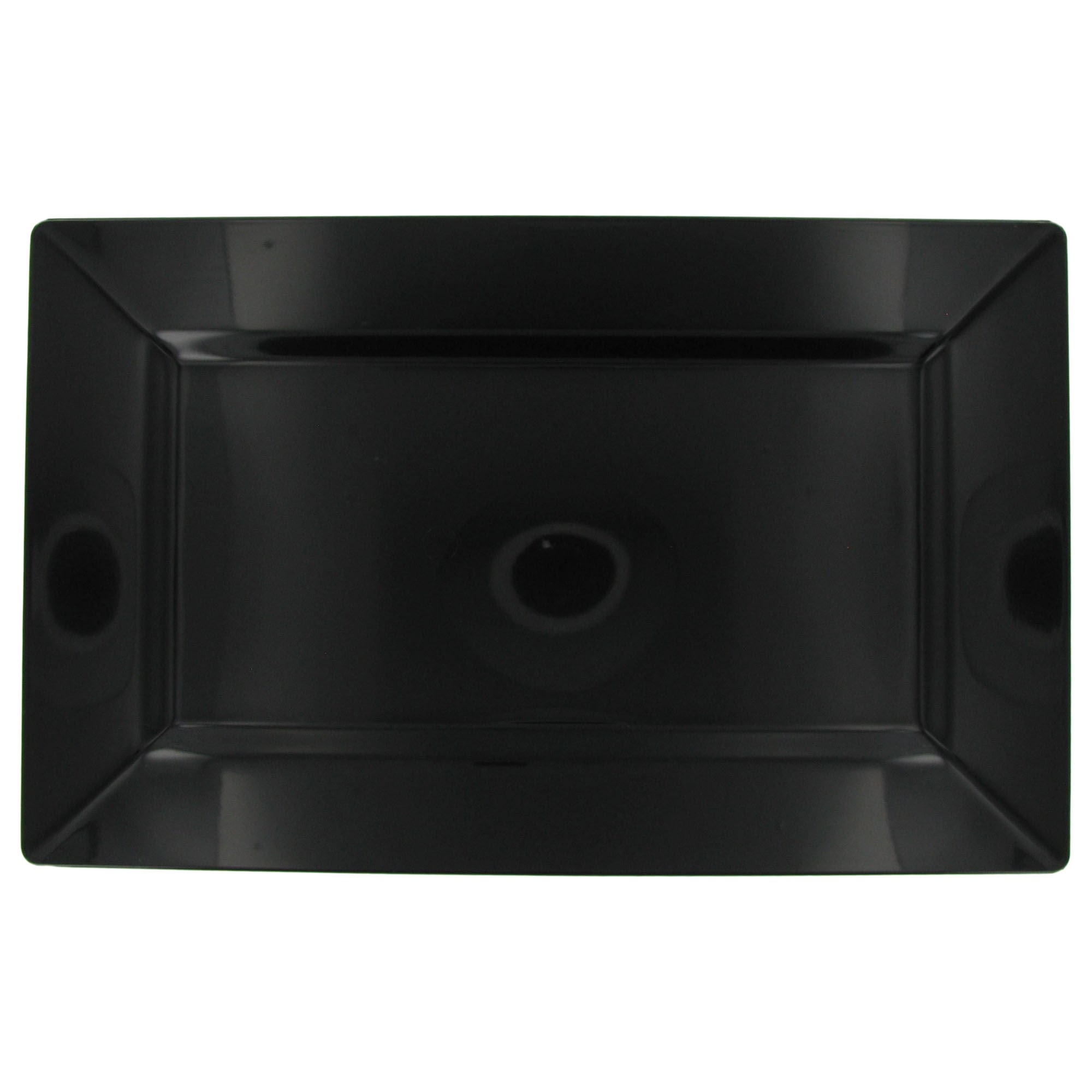 EMI Yoshi® EMIRP9BLK Plastic 16" x 71/2" Plate 120 / CS Wasserstrom
