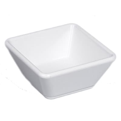 Gessner™ 0624 WHITE Melamine 3 Oz. Flared Square Dish - Dozen | Wasserstrom