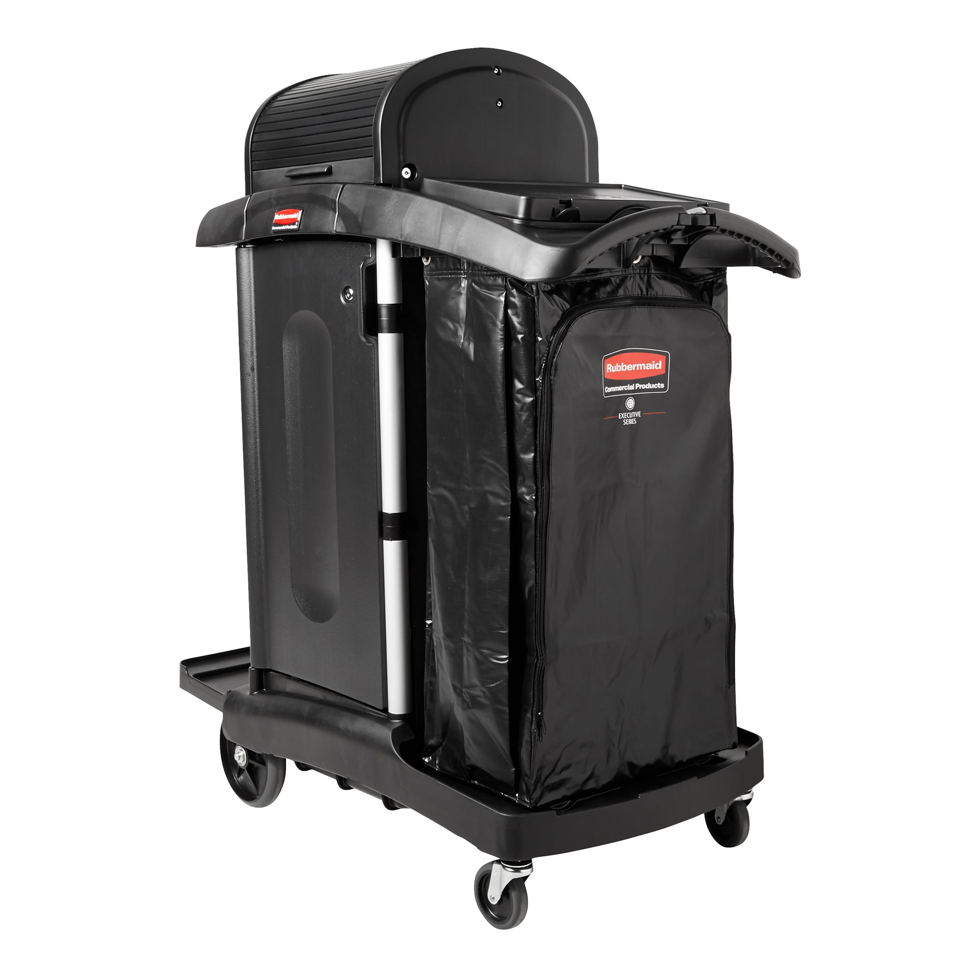 Rubbermaid Executive Janitor Cleaning Cart, Black