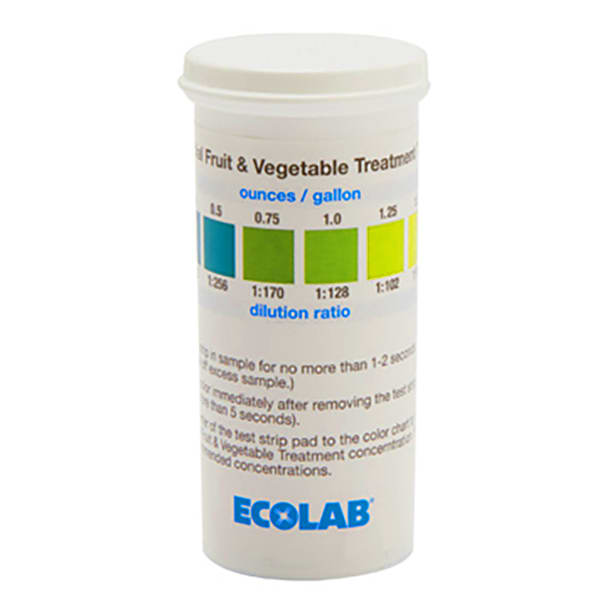 Ecolab 203140111 Fruit and Vegetable Treatment Test Strip 100 / PK Wasserstrom
