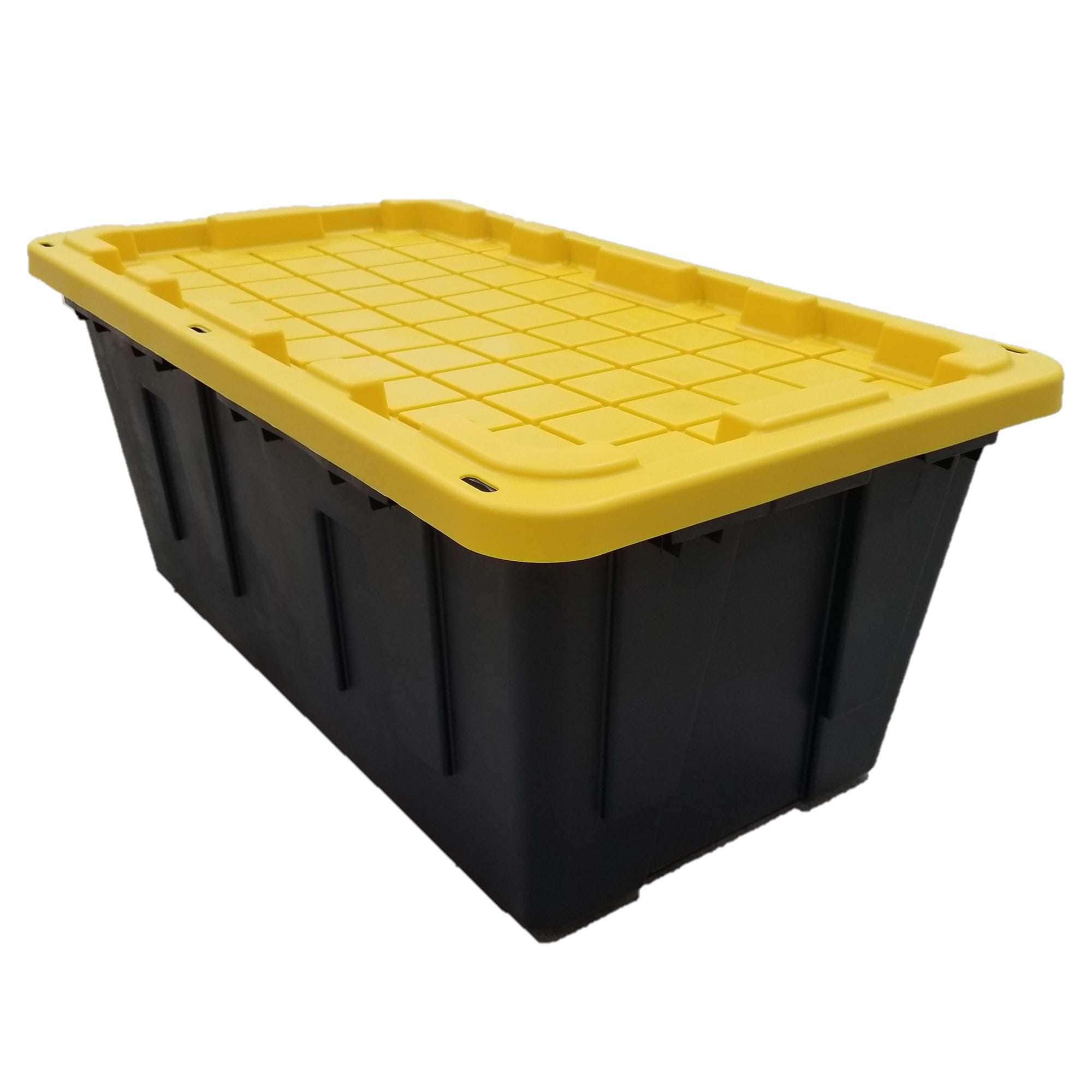 40 Gallon Heavy-Duty Storage Tote, Black/Yellow