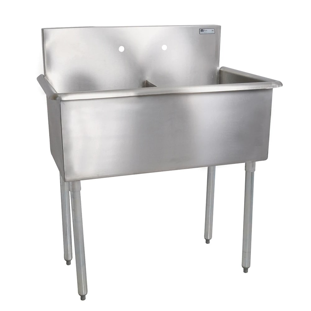 John Boos B2S8-18-12-X 2-Compartment Budget Sink | Wasserstrom