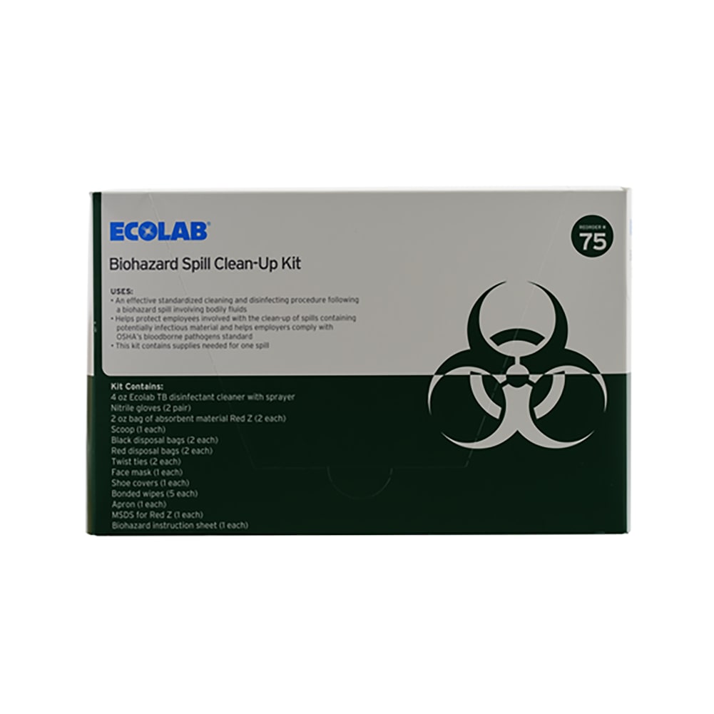Ecolab 6101831 Biohazard Spill Cleanup Kit Wasserstrom