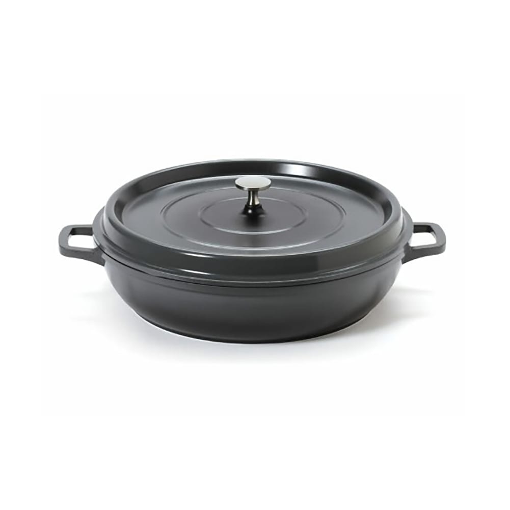 G.E.T. CA008GR/BK/CC Grey/Black 4.5 quart Brazier Pan with Lid
