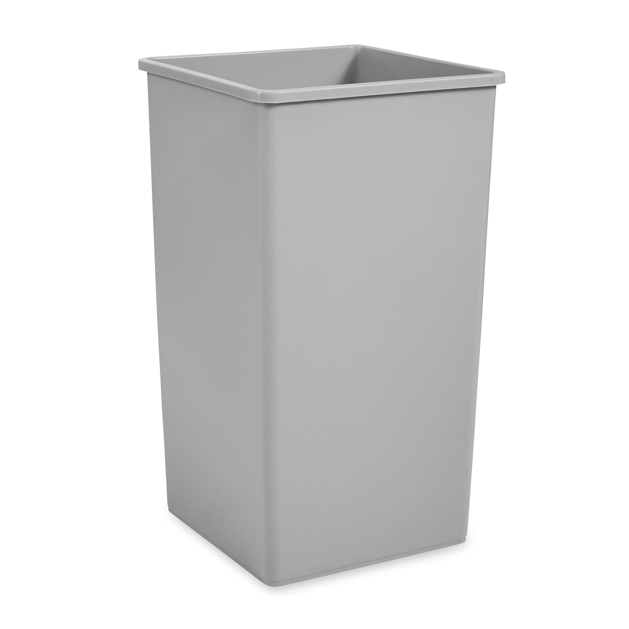 Rubbermaid 21 gal. Untouchable Waste Container, Half-Round, Plastic, Gray