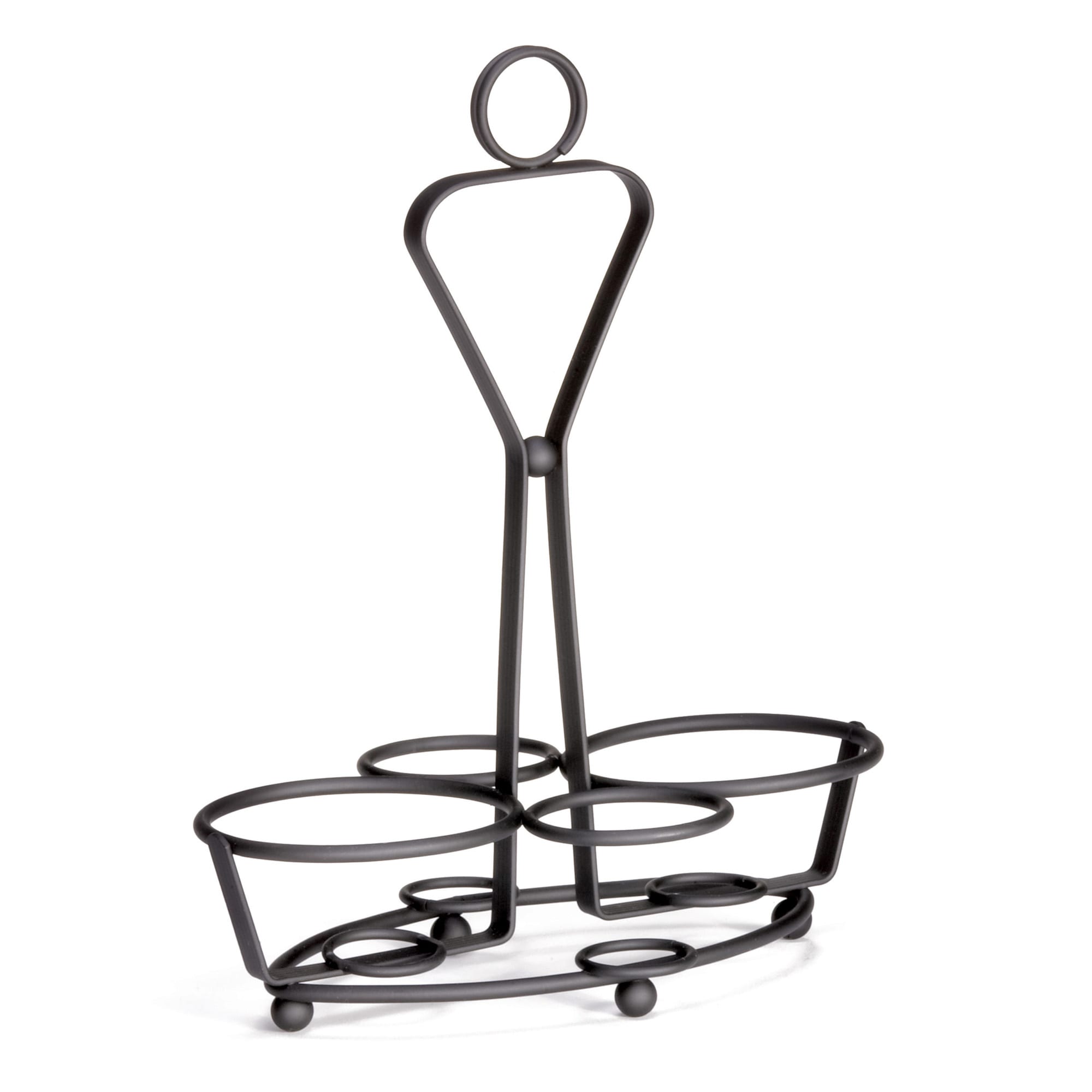 TableCraft 260RBKW S&P & Cheese Shaker Condiment Rack Wasserstrom