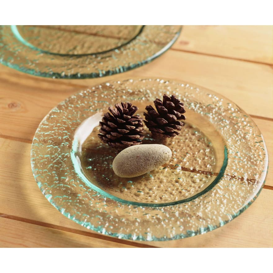 Esinglass Isinglass Clear Rim Round Plate | Wasserstrom
