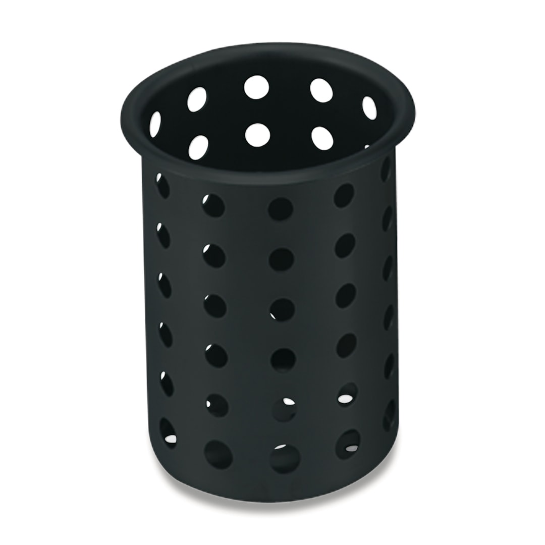 Vollrath® 52633 Black Plastic Silverware Cylinder