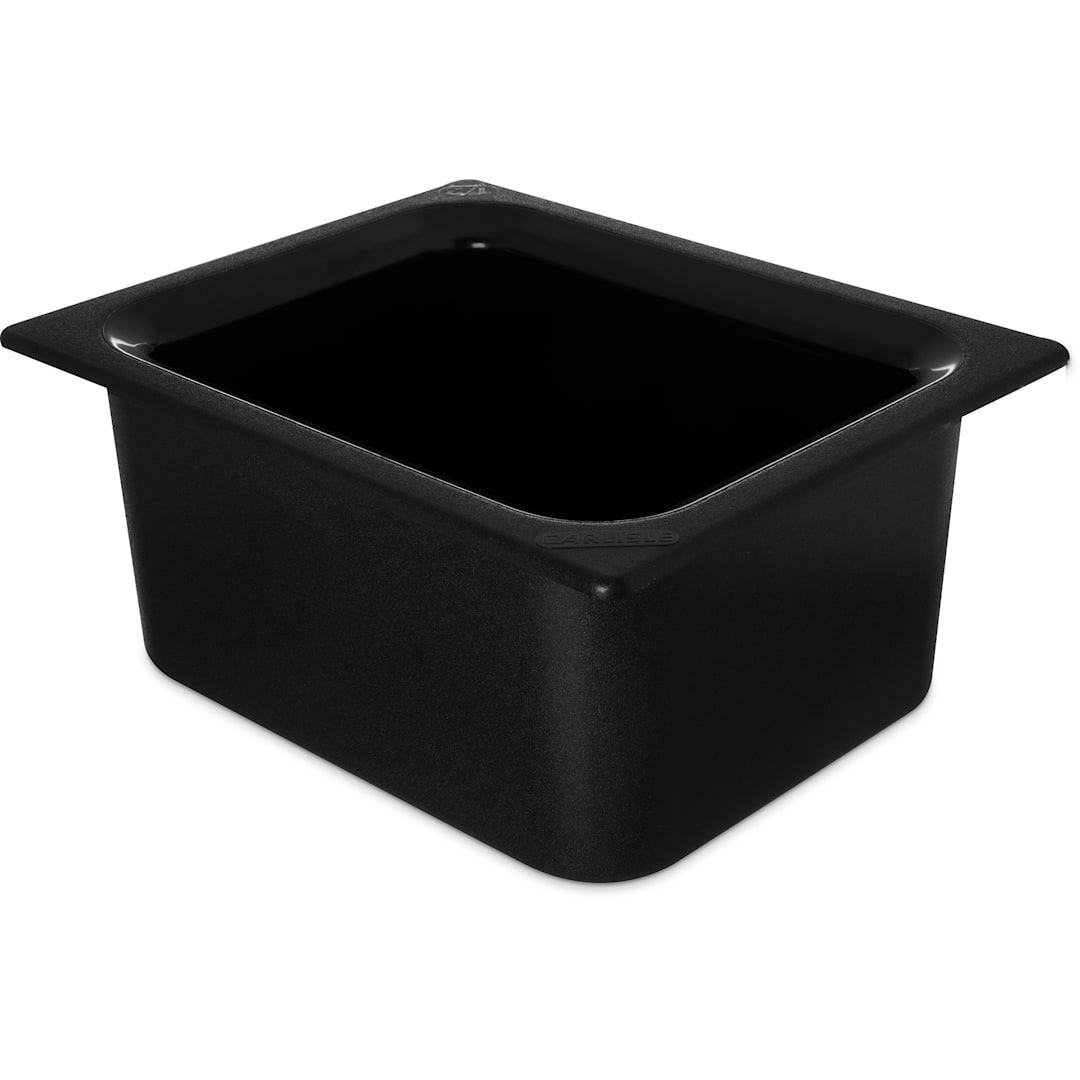 Carlisle CM110103 Coldmaster 6 Qt. Black Deep Half-Size Coldpan