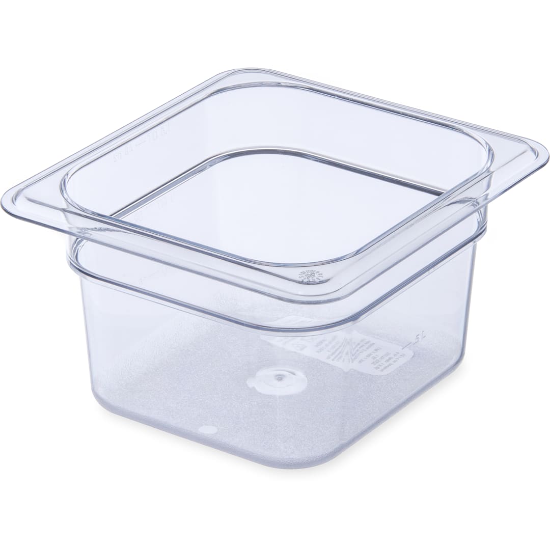 Carlisle 3068407 StorPlus Clear 1/6-Size x 4" D Food Pan
