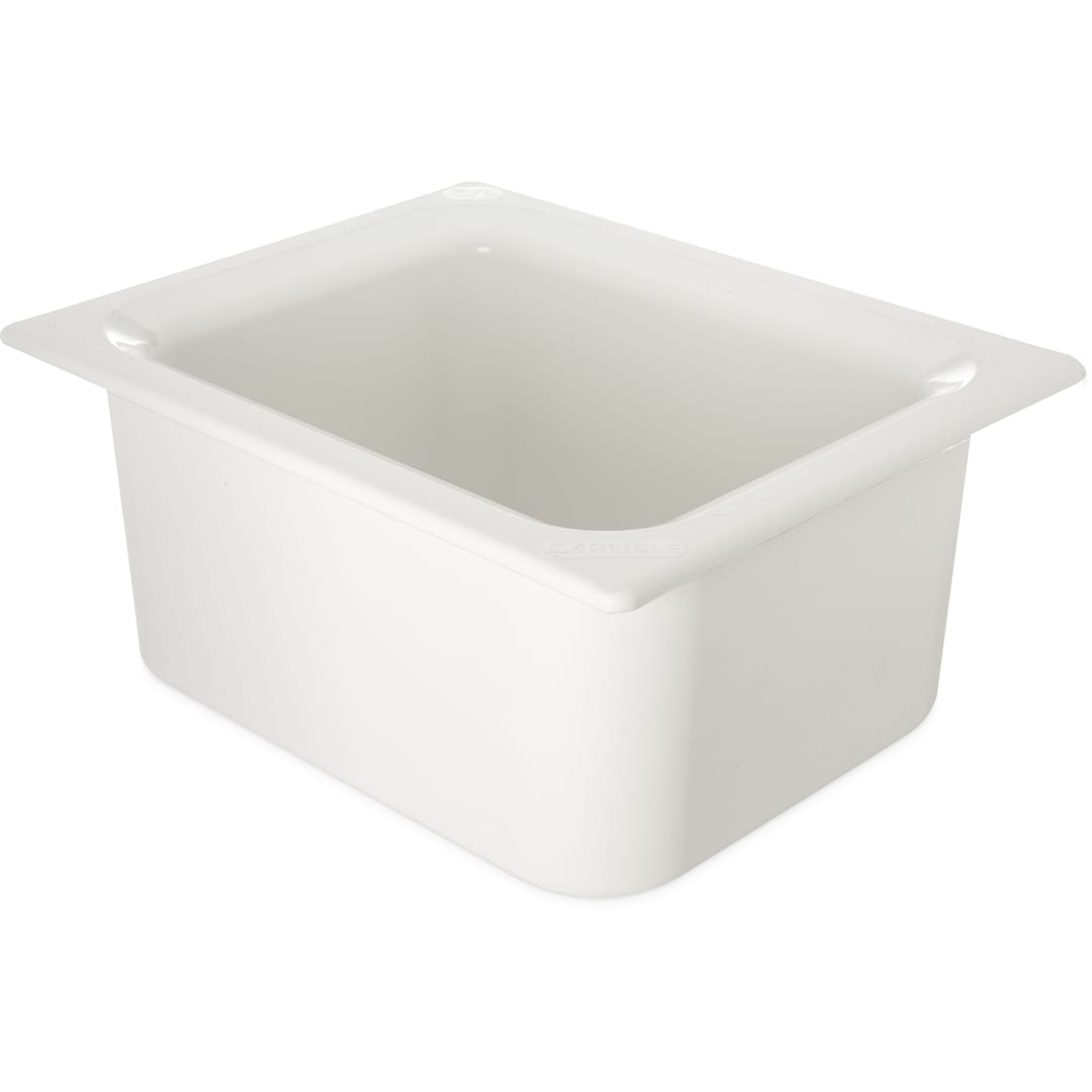 Carlisle CM110102 Coldmaster 6 Qt. White Deep Half-Size Coldpan